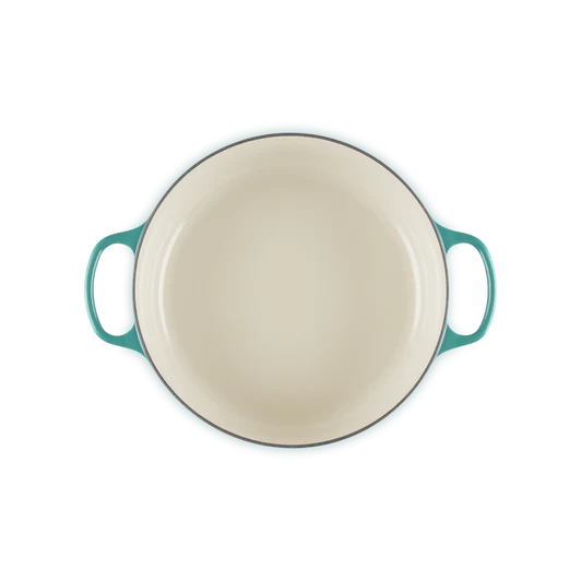Le Creuset 6.2L Shallow Round French Oven  - Bleu Riviera