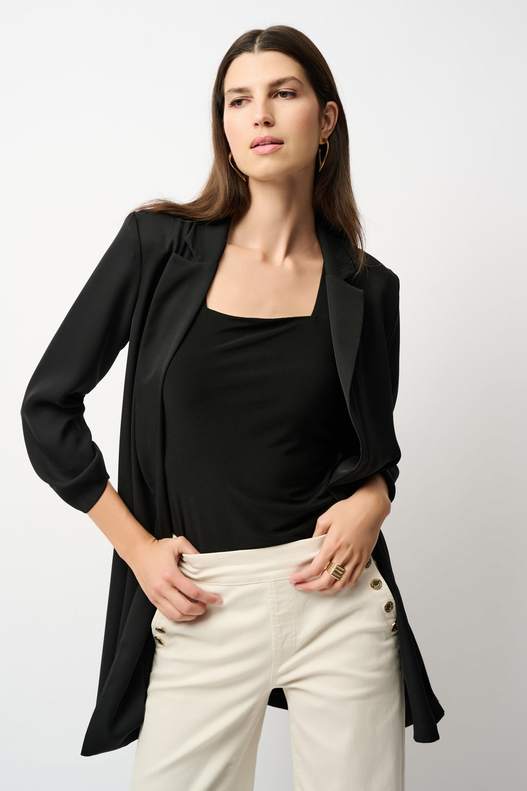 Joseph Ribkoff Classic Long Blazer  211361  Black