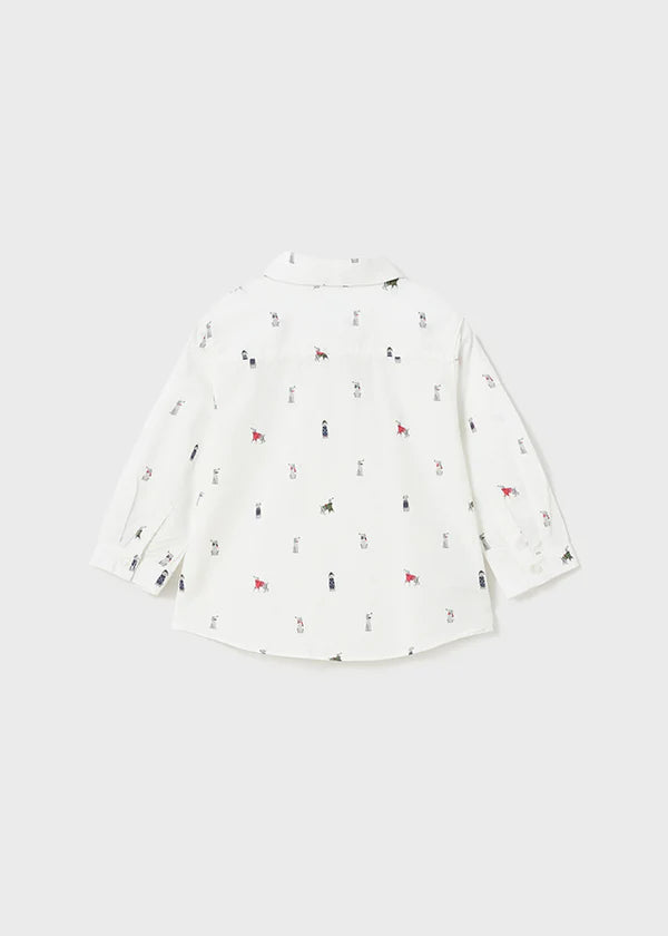 Mayoral Baby Boy Long Sleeve Shirt 2176-51 Blanco **