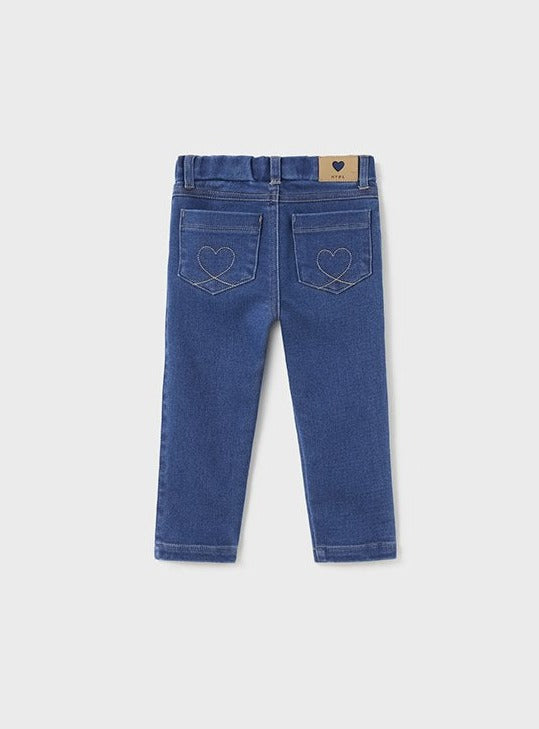Mayoral Baby Girls Skinny Fit Knit Denim Pant  2525-65 Medio *