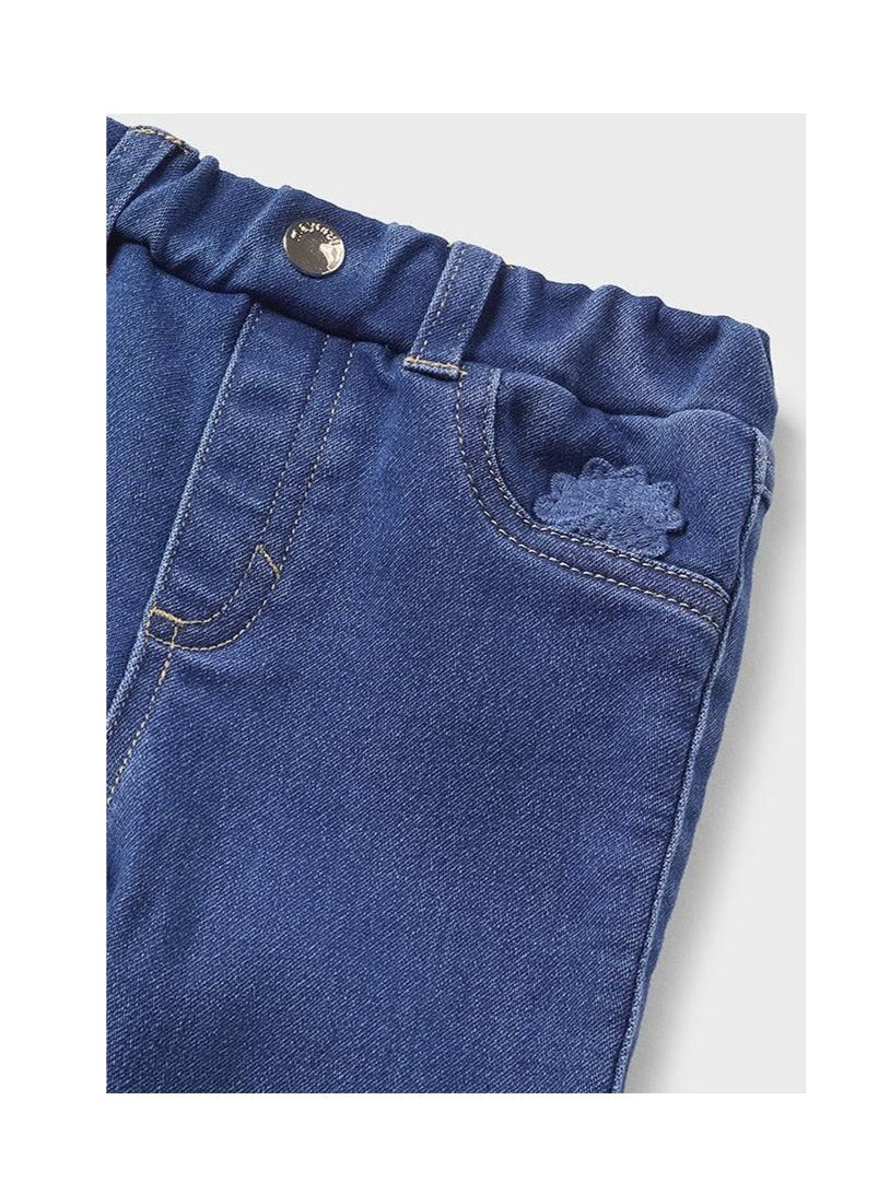 Mayoral Baby Girls Skinny Fit Knit Denim Pant  2525-65 Medio *