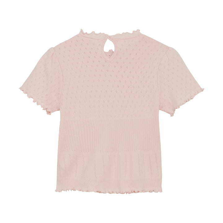 Enfant Girls Pointelle Tee  220524-5312  Soft Pink **