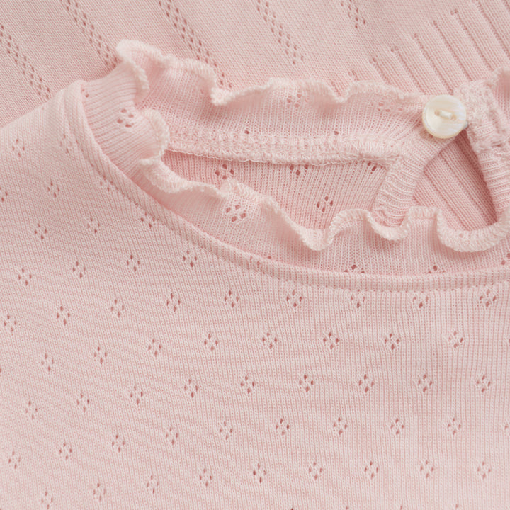 Enfant Girls Pointelle Tee  220524-5312  Soft Pink **