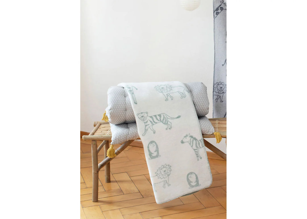 Fussenegger Panda Baby Blanket  22165170  In the Jungle - LIght Green