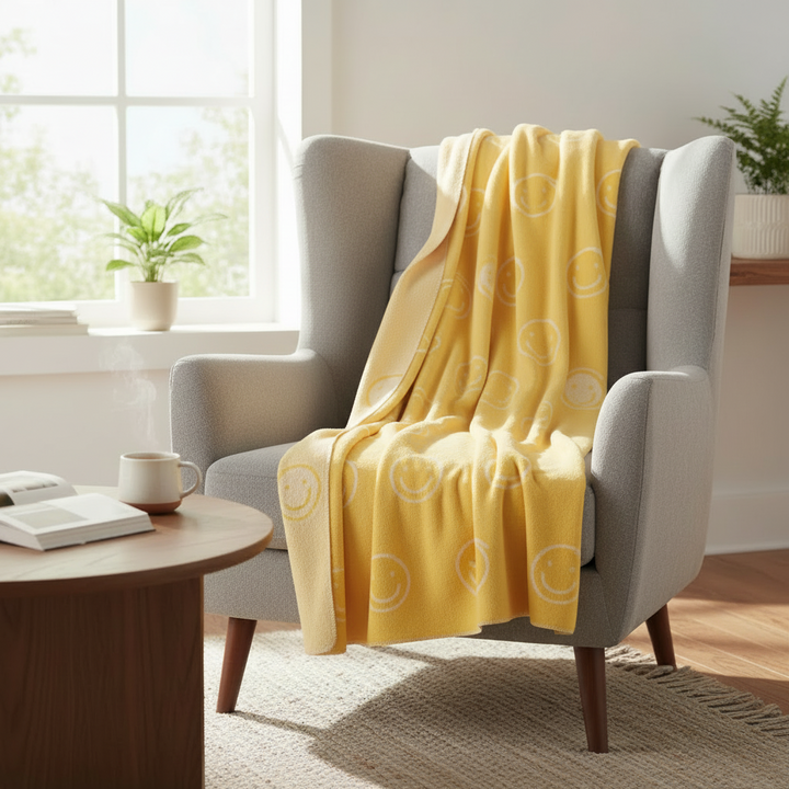 Fussennegger Mila Happy Faces Blanket 22583050