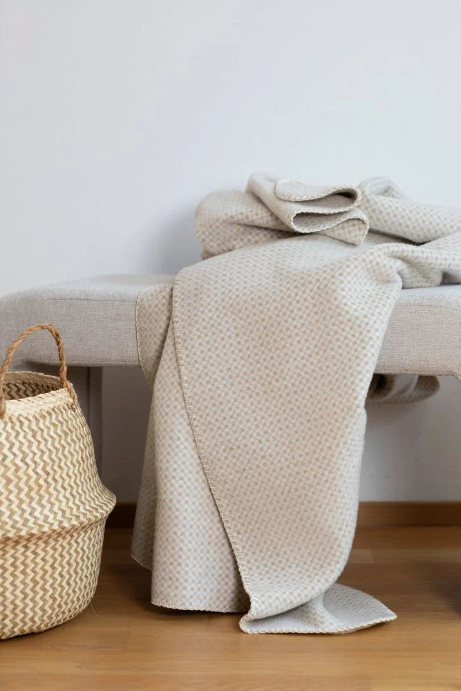 David Fussennegger Savona Throw Mini Checks Offwhite