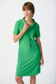 Joseph Ribkoff High Collar Dress 231141 Iland Green