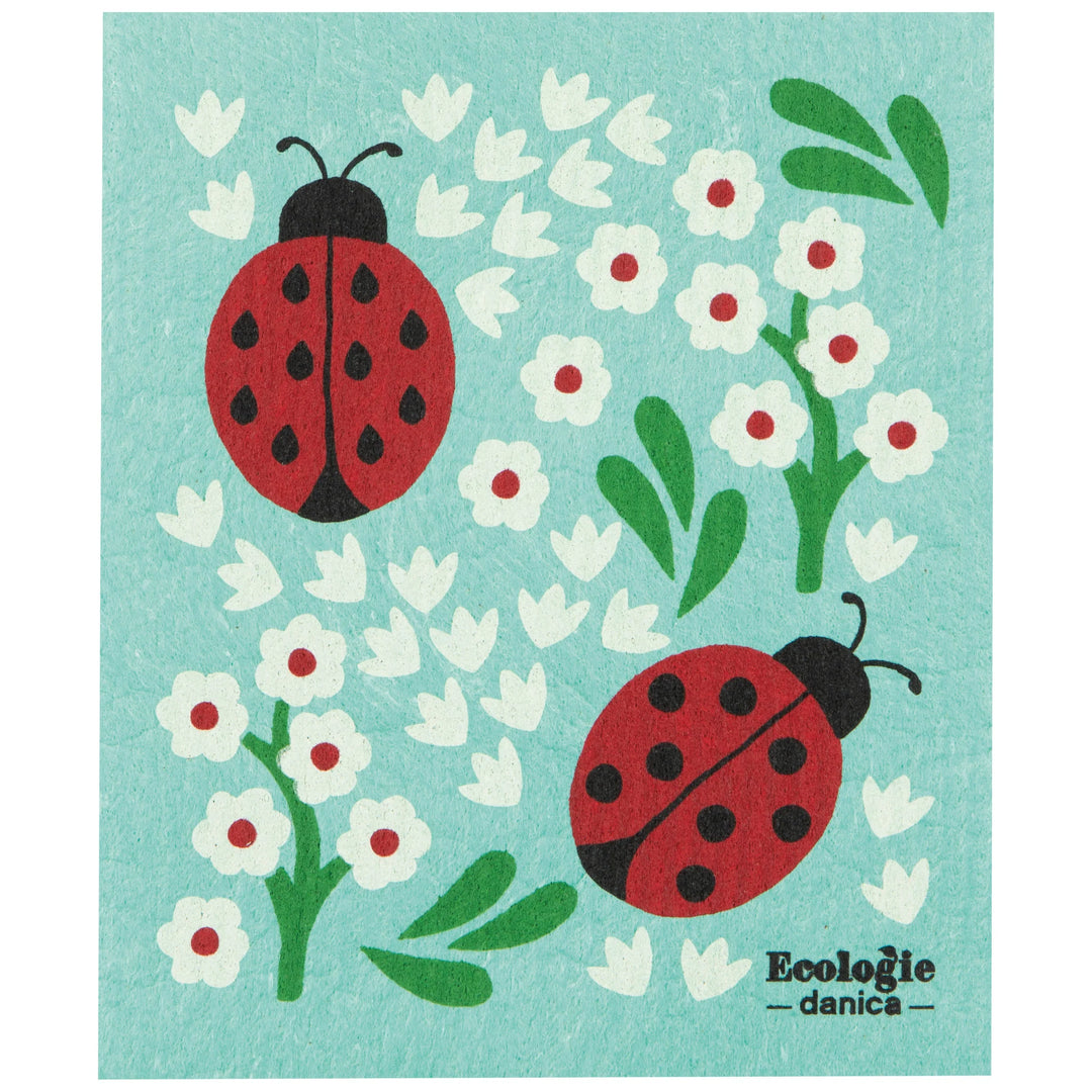 Danica Swedish Dishcloth   ESW4202D  Ladybugs