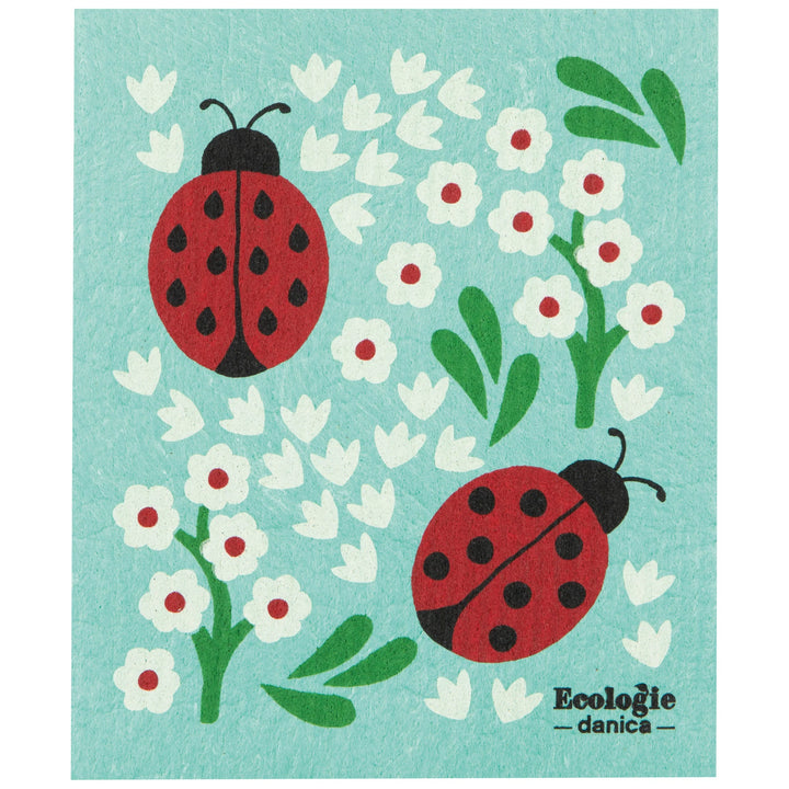 Danica Swedish Dishcloth   ESW4202D  Ladybugs