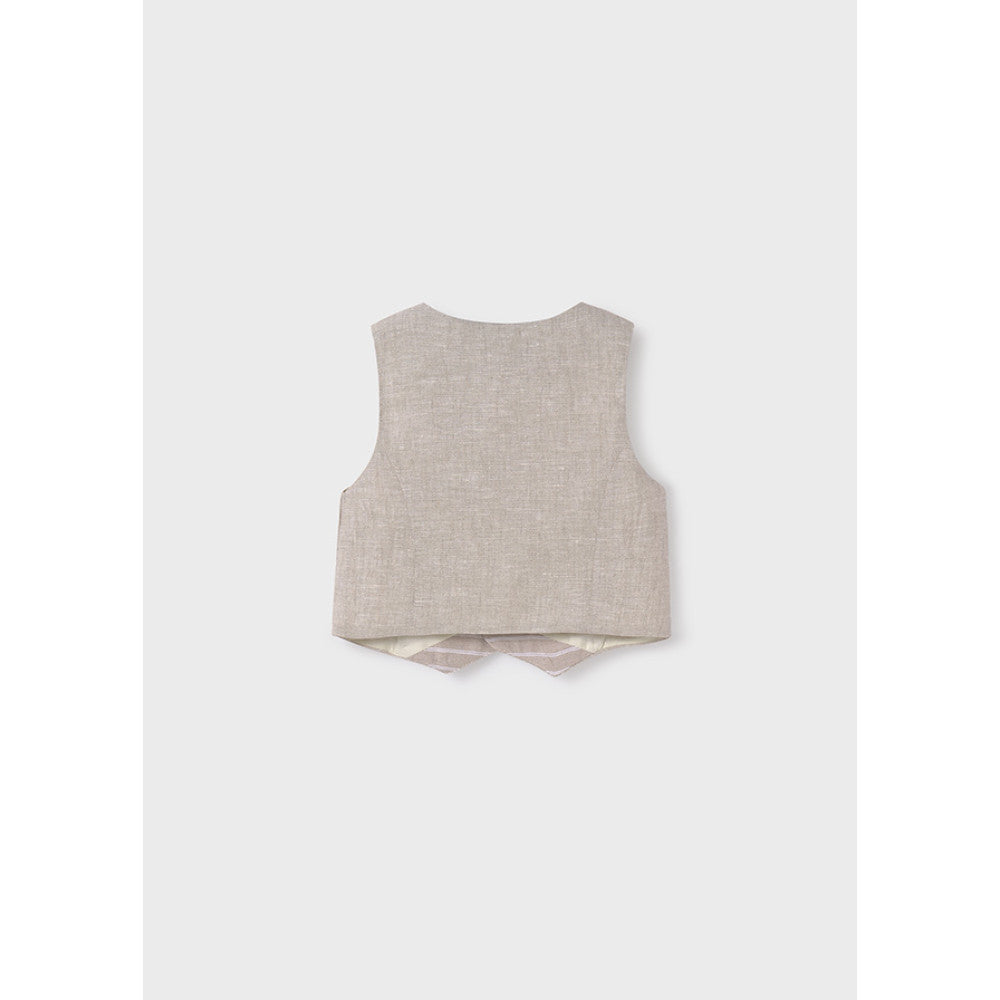 Abel & Lula Boys Linen Vest  15362-49  Natural