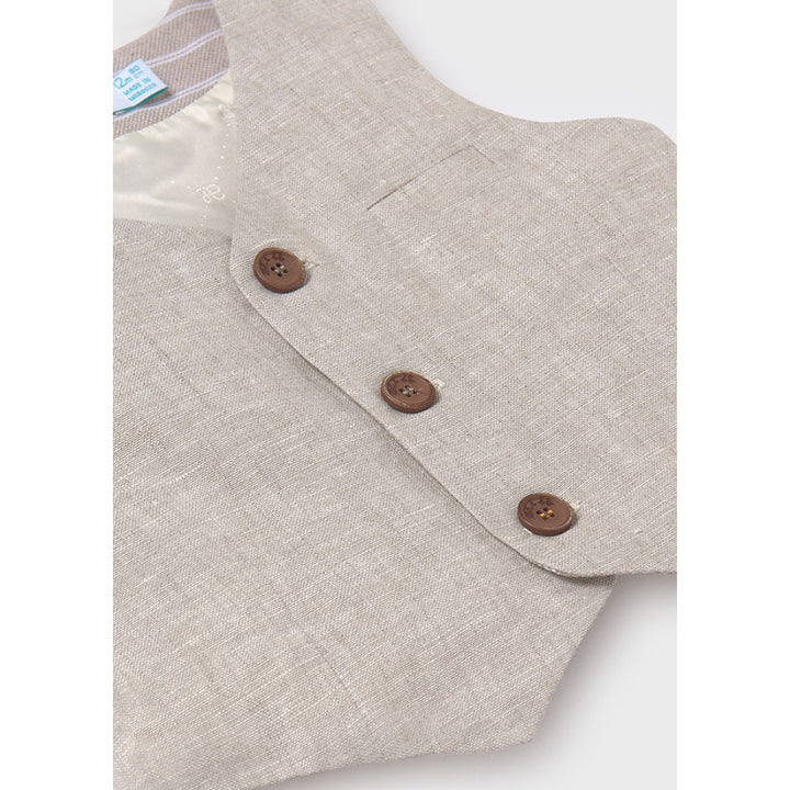 Abel & Lula Boys Linen Vest  15362-49  Natural