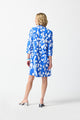Joseph Ribkoff Abstract Print Trapeze Dress  242154  Blue/Vanilla