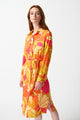 Joseph Ribkoff Linen Blend Floral Shirt Dress 242912