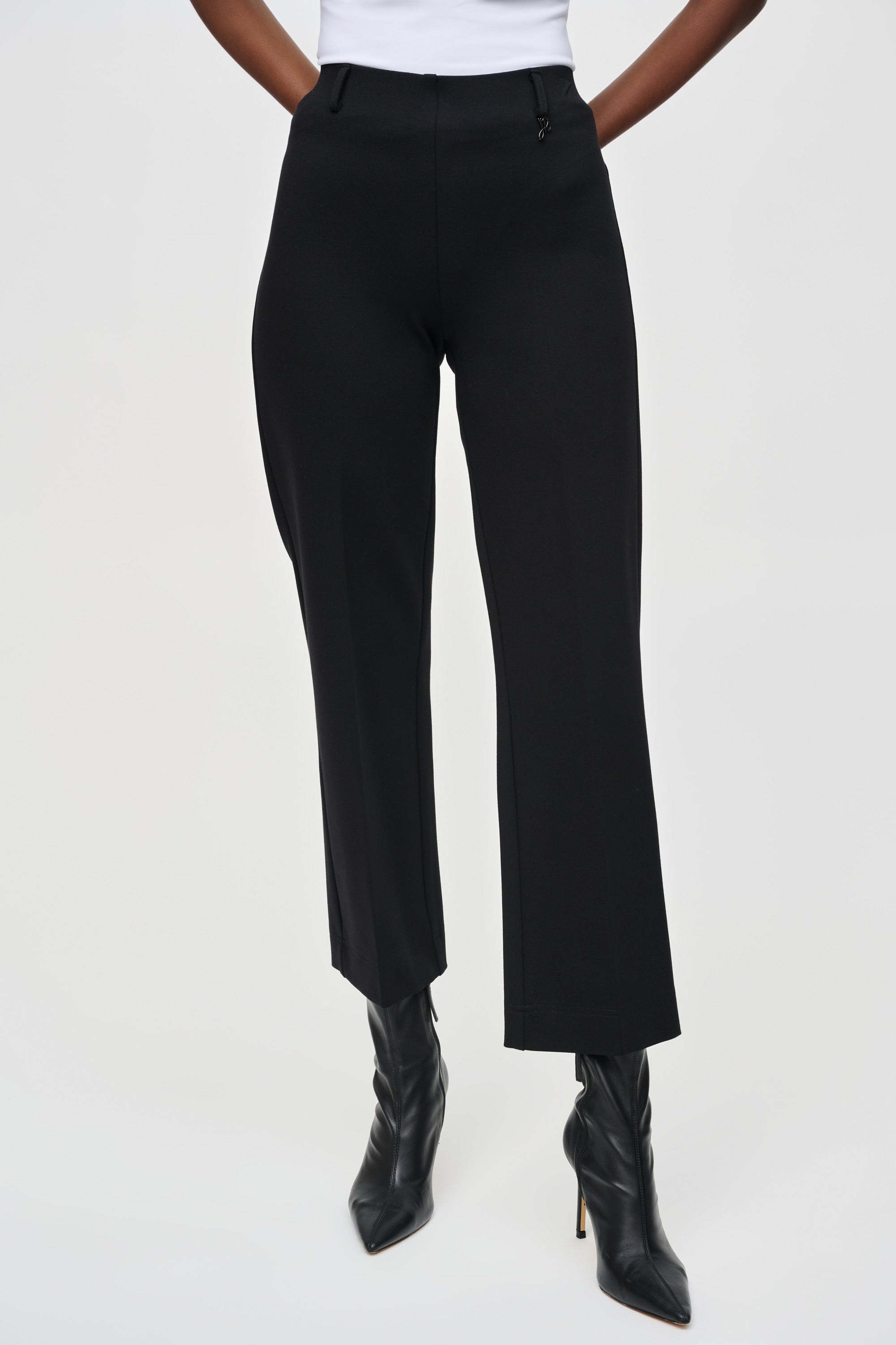 Joseph Ribkoff Heavy Knit Straight Pull-On Pants  243049  Black