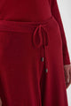 Joseph Ribkoff Sequined Sweater Knit Culotte Pants  244922 Deep Cherry