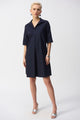 Joseph Ribkoff Stretch Poplin Trapeze Dress  251153  Midnight Blue