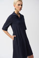 Joseph Ribkoff Stretch Poplin Trapeze Dress  251153  Midnight Blue