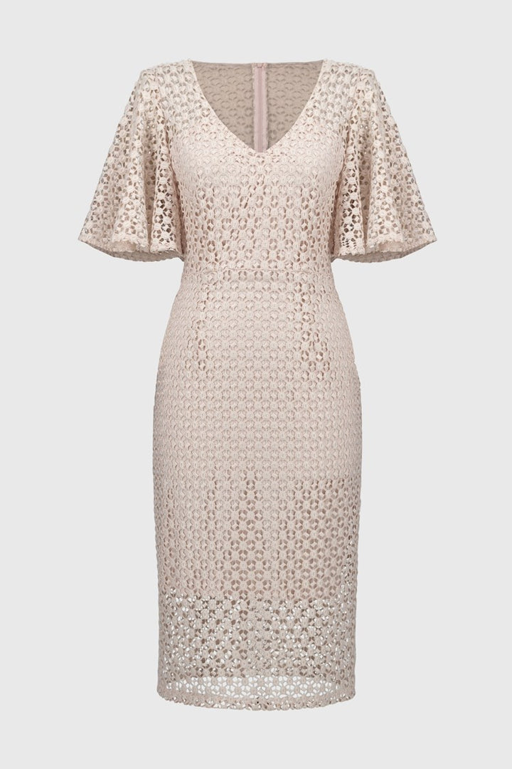 Joseph Ribkoff Lace Sheath Dress  251744  Quartz