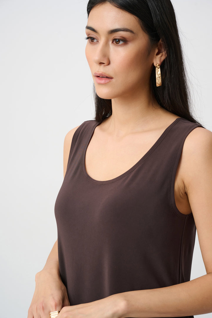 Joseph Ribkoff Silky Knit Scoop Knit Tank Top  251970  Mocha