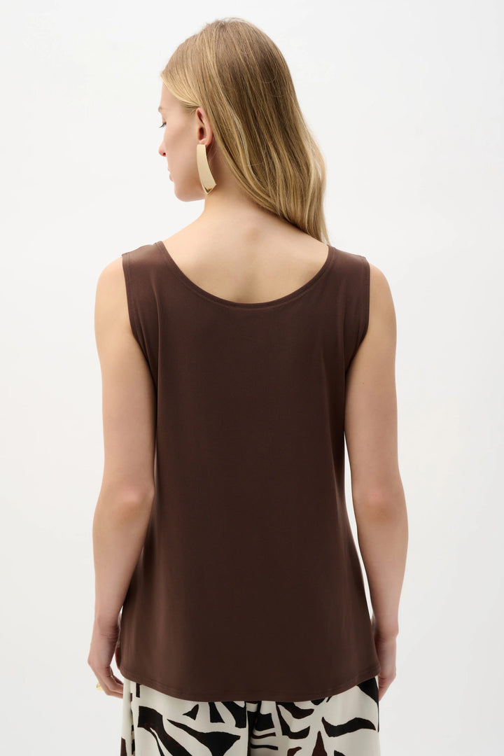 Joseph Ribkoff Scoop Neck Tank Top  251970  Mahogany