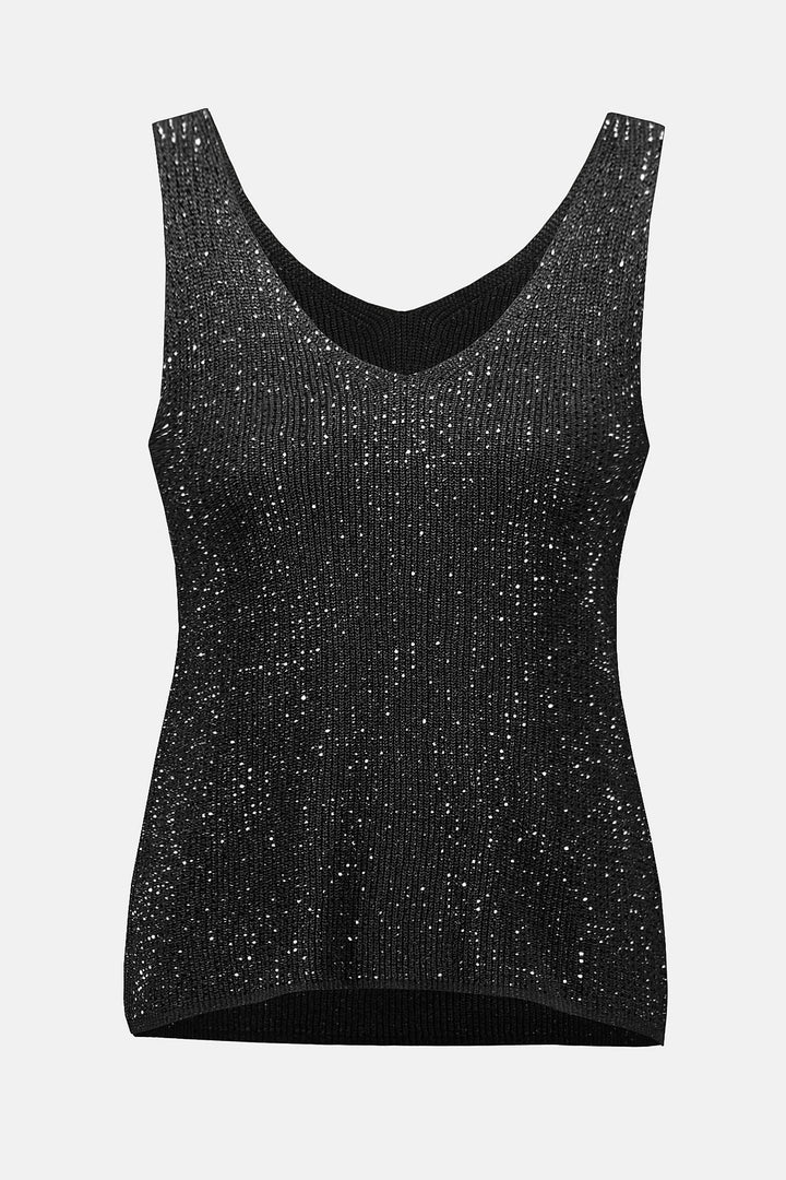 Metallic Camisole with Rhinestones  252915  Black