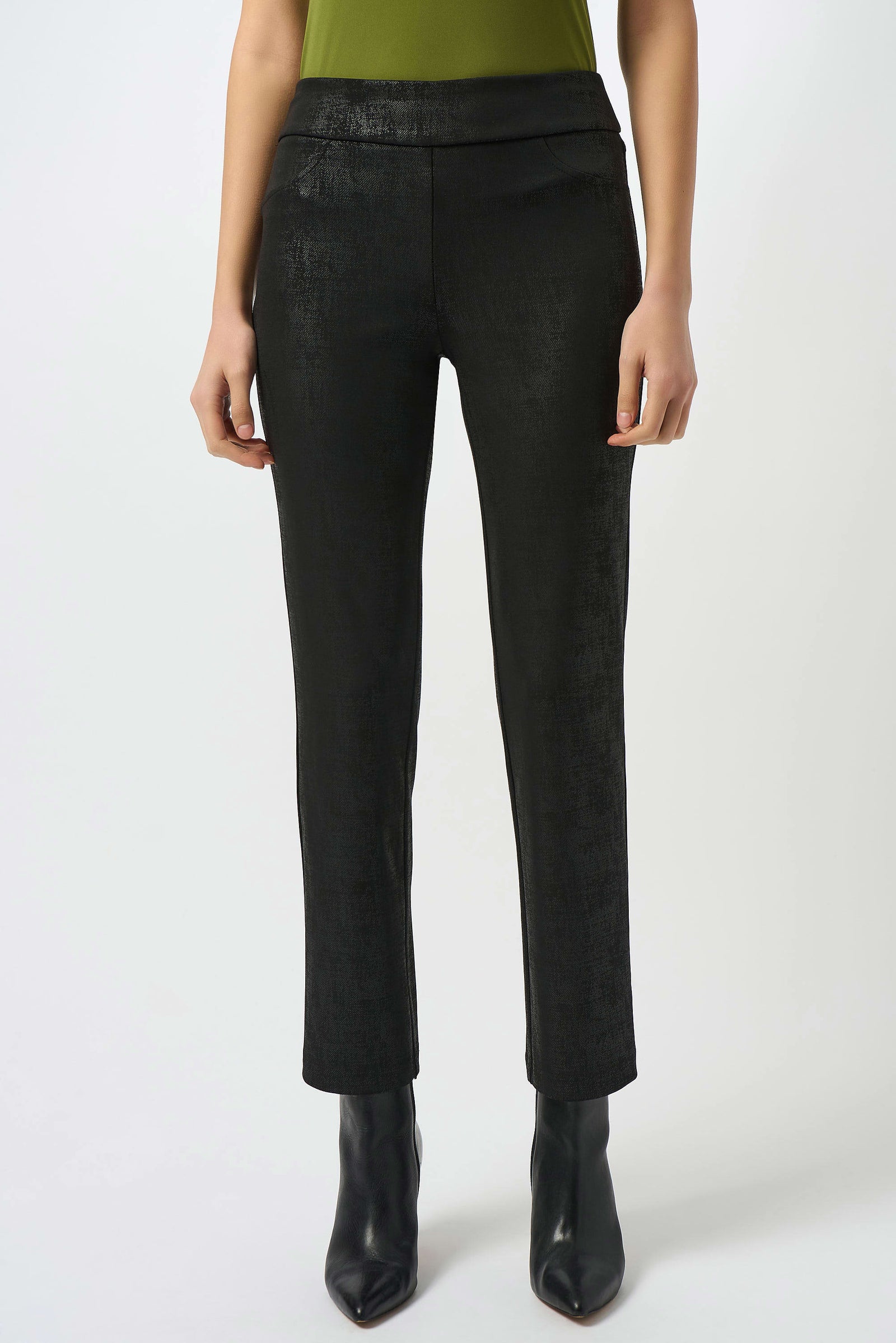 Joseph Ribkoff Silky Knit Straight Pull-On Pant  253000  Black