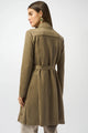 Joseph Ribkoff Scuba Suede Straight Coat  253252  Java