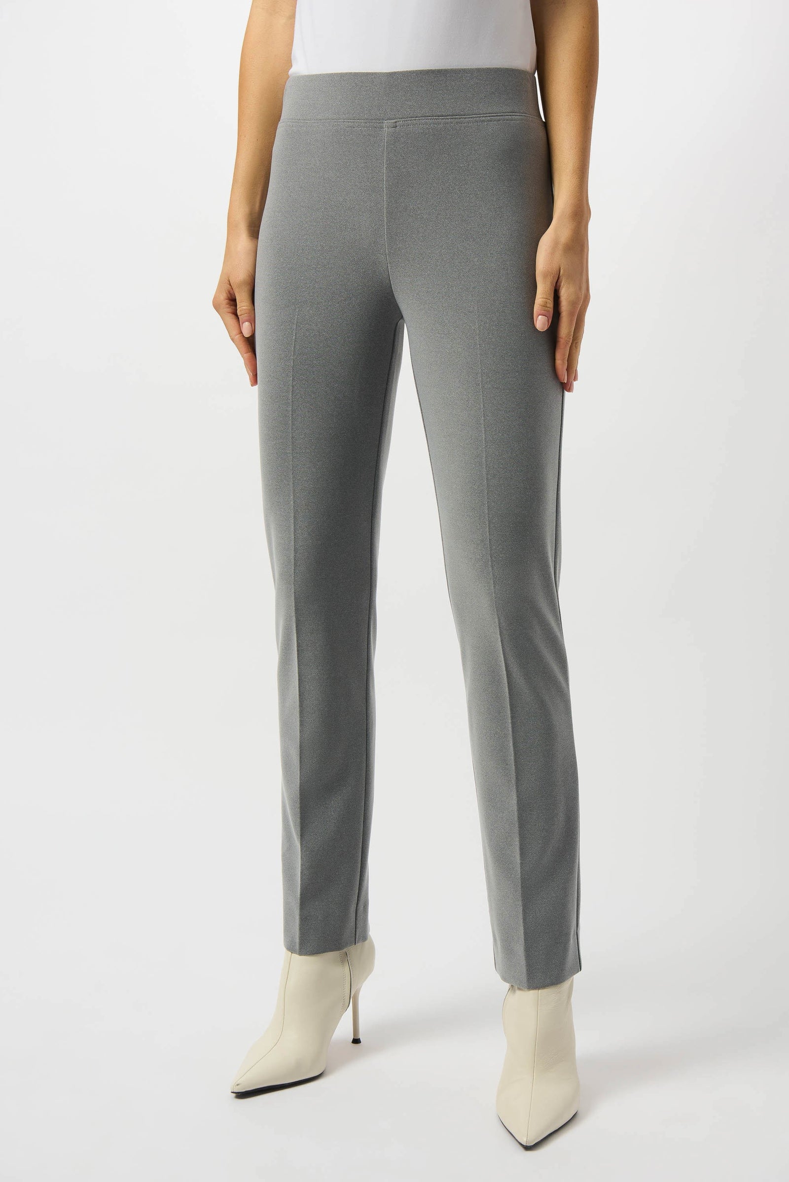 Joseph Ribkoff Straight Leg Pull-On Pants  253295  Grey Melange