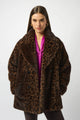 Joseph Ribkoff Faux Fur Double Breasted Coat  253937  Beige/Black