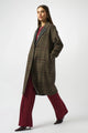 Joseph Ribkoff Wool Blend Plaid Coat  253946  Camel/Multi