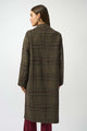 Joseph Ribkoff Wool Blend Plaid Coat  253946  Camel/Multi