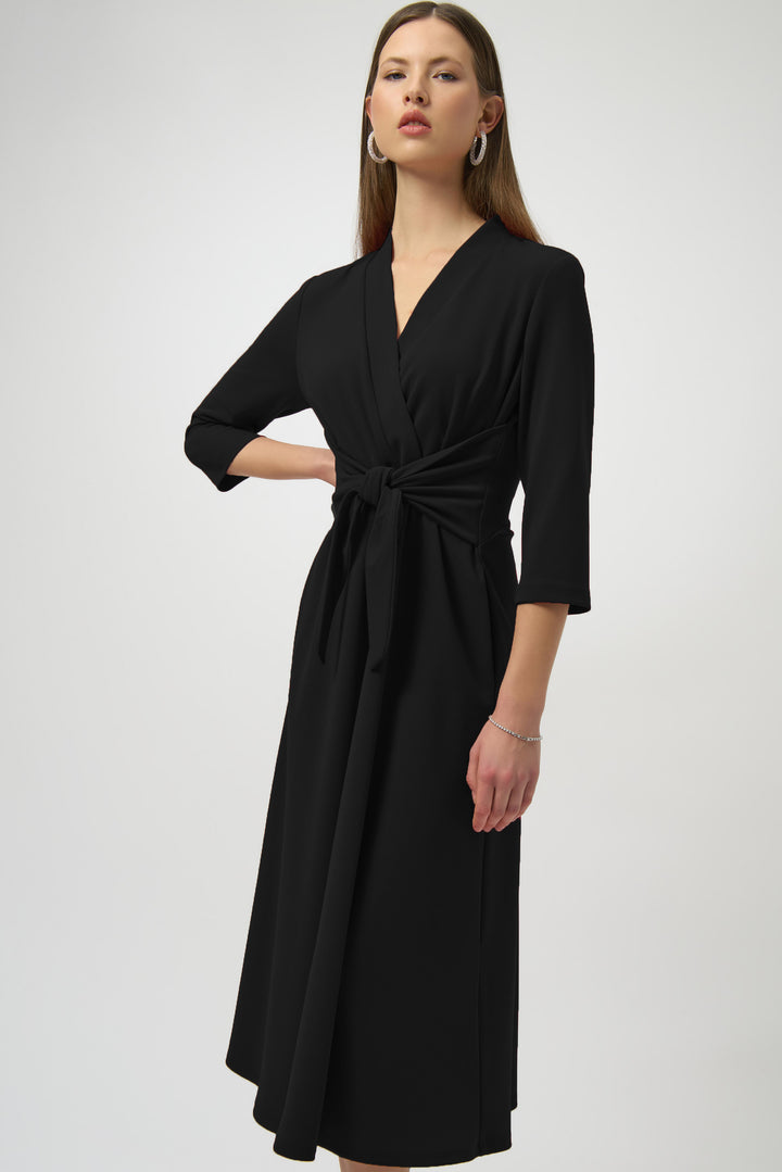 Joseph Ribkoff Scuba Crepe Fit and Flare Dress  254127  Black