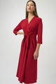 Joseph Ribkoff Scuba Crepe Fit and Flare Dress  254127  Deep Cherry