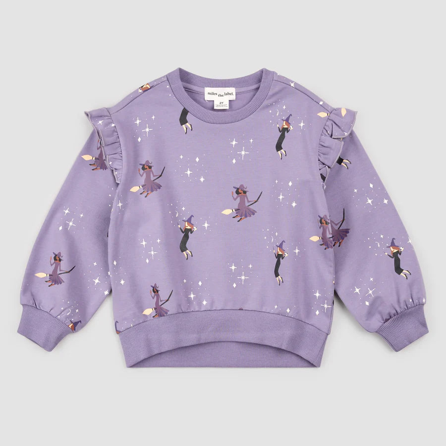Miles Girls Sweatshirt - Witches Glow in the Dark