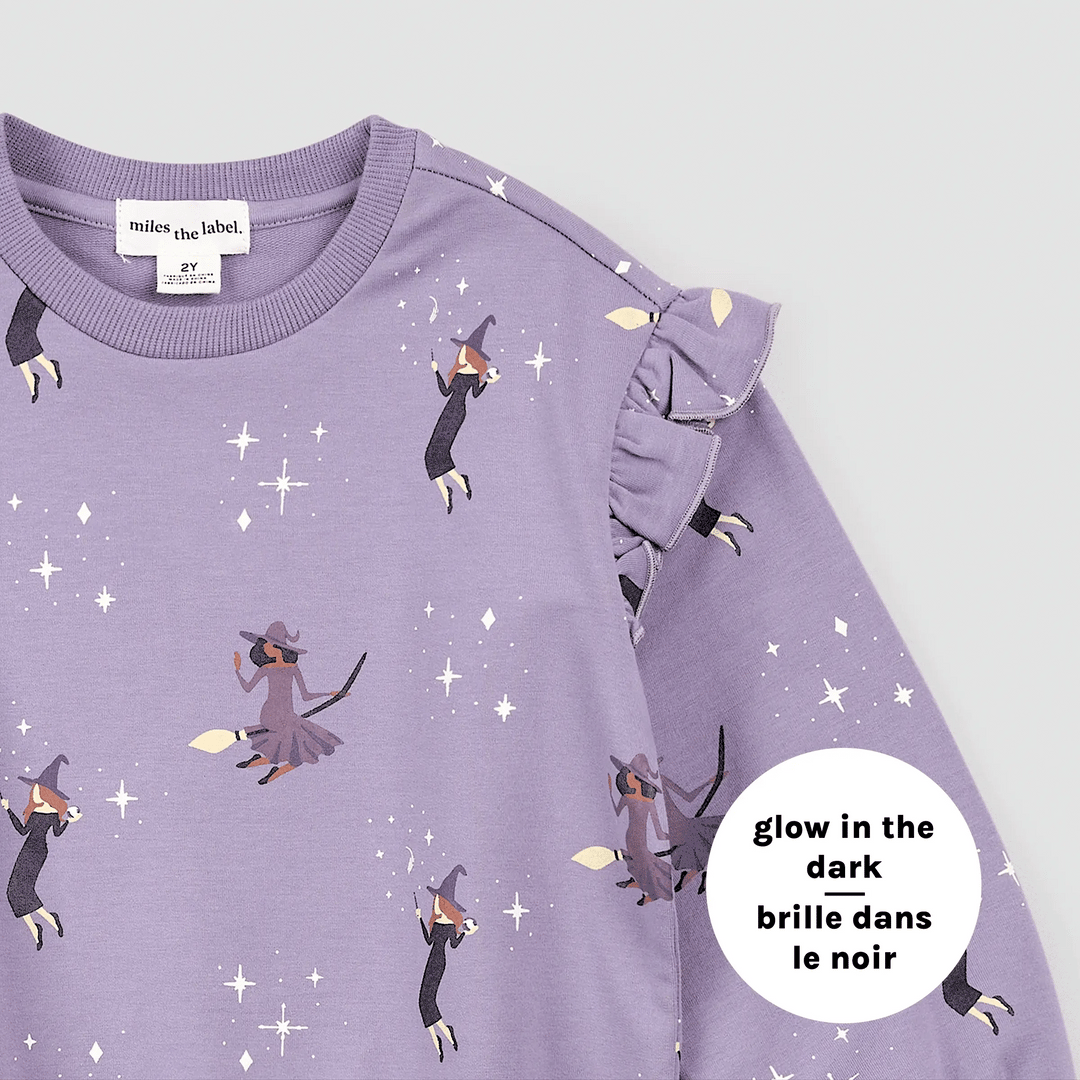 Miles Girls Sweatshirt - Witches Glow in the Dark **