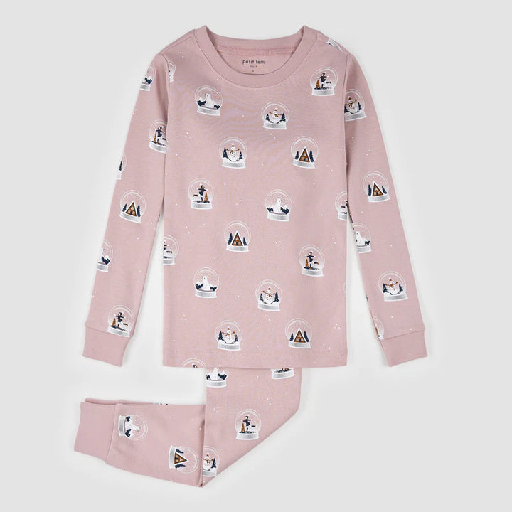 Petit Lem Girls 2Pce Pyjama Set  25FRS52Q02K  Snowglobe Print on Lt. Purple **