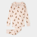 Petit Lem Girls 2pc. Pyjama Set  25HRS50Q01   Reindeer Print on Pink