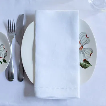 St. Geneve Linen Premier Hemstitched White Napkin