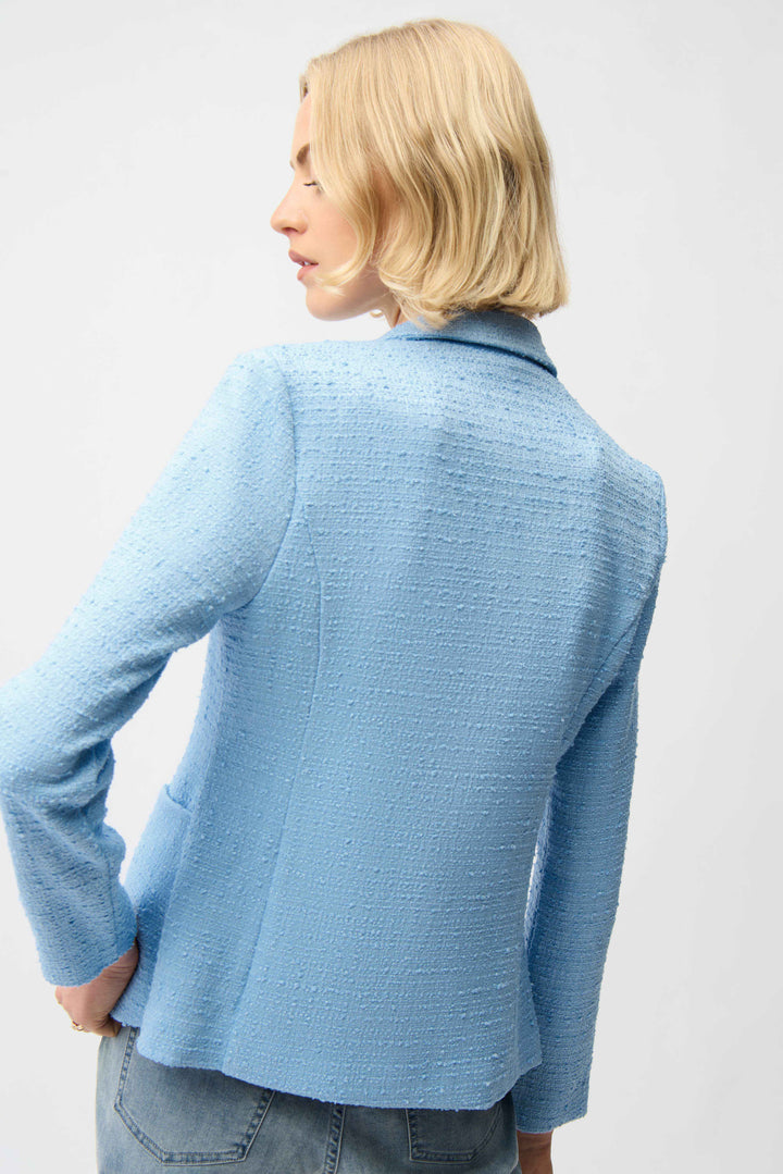 Joseph Ribkoff Boucle Fitted Blazer  261101  Sky Blue