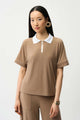 Joseph Ribkoff Silky Knit Boxy Top With Polo Collar 261164