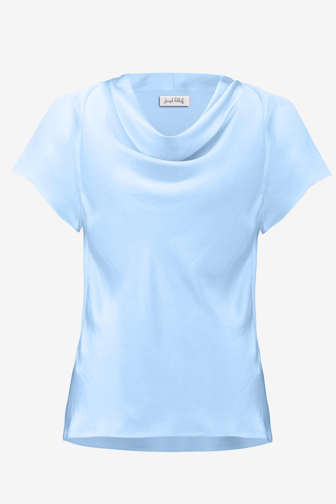 Joseph Ribkoff Satin Top with Cowl Neck  261195   Sky Blue