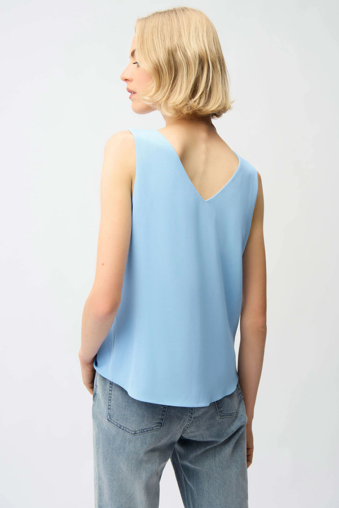 Joseph Ribkoff Sleeveless V-Neck Top  261248  Sky Blue