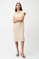 Joseph Ribkoff Pleated Scuba Crepe Dress With Pockets  261252  Moonstone