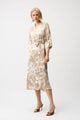 Joseph Ribkoff Trapeze Shirt Dress with Sash  261296  Beige/Vanilla