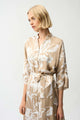 Joseph Ribkoff Trapeze Shirt Dress with Sash  261296  Beige/Vanilla