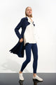 Joseph Ribkoff Scuba Jersey Coat with Sash  261602  Indigo