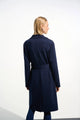 Joseph Ribkoff Scuba Jersey Coat with Sash  261602  Indigo
