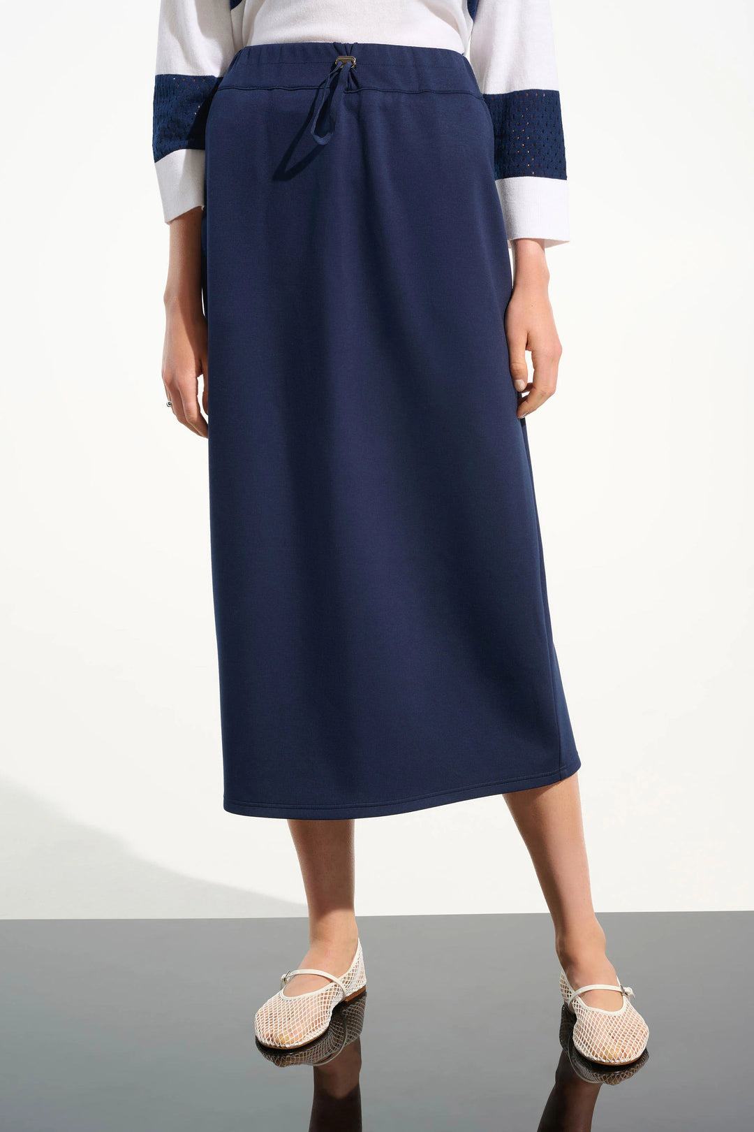 Joseph Ribkoff Scuba Jersey Pull-On Skirt  261608  Indigo