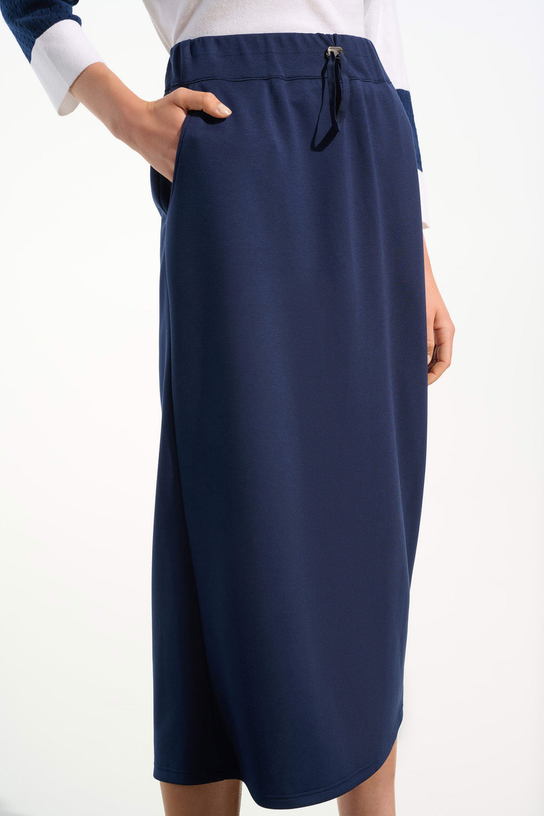 Joseph Ribkoff Scuba Jersey Pull-On Skirt  261608  Indigo