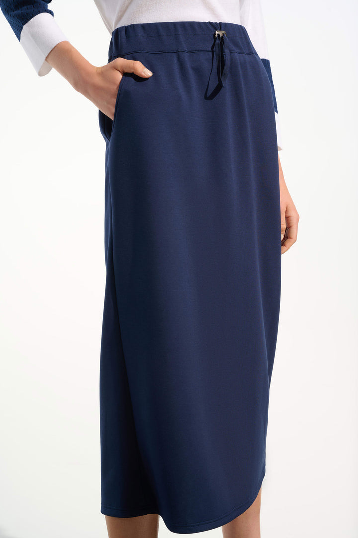 Joseph Ribkoff Scuba Jersey Pull-On Skirt  261608  Indigo
